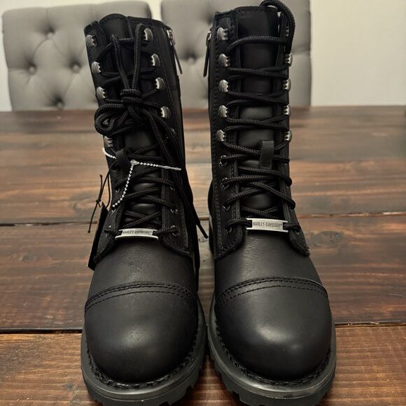 Harley Davidson Women's Leather Waterproof Balsa Skull Riding Boots - Picture 4 of 9